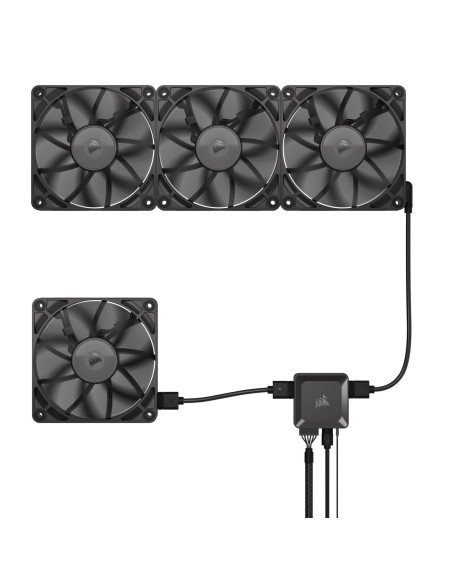 CO-9051009-WW,VENTILATOR Corsair iCUE LINK RX120 1x120mm NEGRU, viteza 0.400-2100 RPM +/- 10%, Airflow: 10.5-74.2 CFM, Presiune 