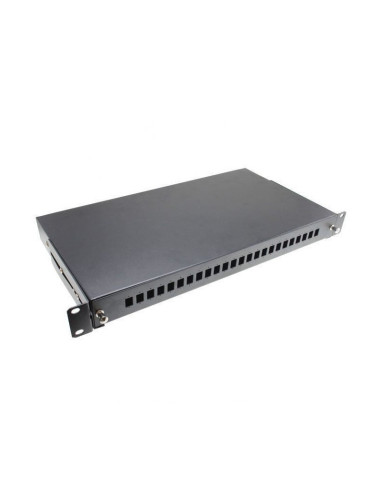 PS48SCD-RF-OPT,PATCH PANEL Emtex Patch panel FO cu sina glisanta 48 porturi LC quad / SC duplex, 2U, caseta sudura 24, tub termo