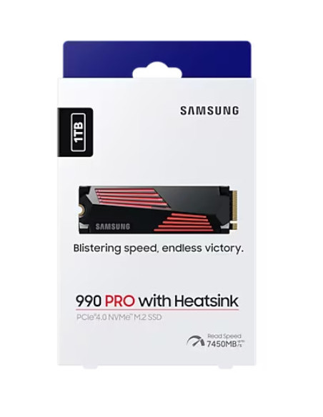 MZ-V9P1T0GW,SSD Samsung 990 Pro, 1TB, PCIe 4.0, NVMe, M.2, Heatsink "MZ-V9P1T0GW"