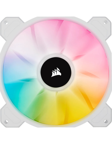 CO-9050139-WW,Ventilator Corsair iCUE SP140 RGB ELITE Performance 140mm PWM, kit 2 buc, include Lighting Node CORE, Alb "CO-9050
