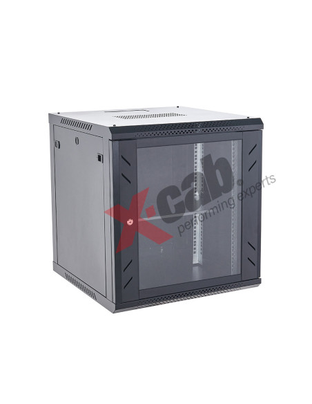 Xcab-12U45S.9004,Cabinet metalic de perete 19", tip rack wallmount, 12U 600x450 mm, Xcab S Negru "Xcab-12U45S.9004"