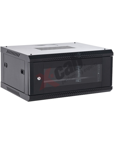 Xcab-4U45S.9004,Cabinet metalic de perete 19", tip rack wallmount, 4U 600x450 mm, Xcab Negru "Xcab-4U45S.9004"