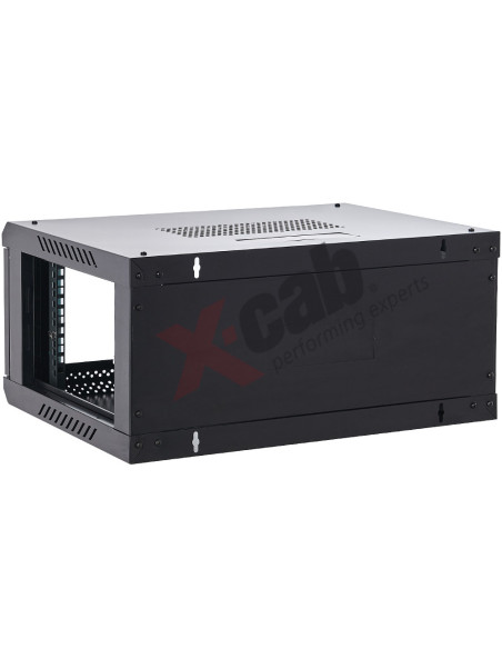 Xcab-4U45S.9004,Cabinet metalic de perete 19", tip rack wallmount, 4U 600x450 mm, Xcab Negru "Xcab-4U45S.9004"