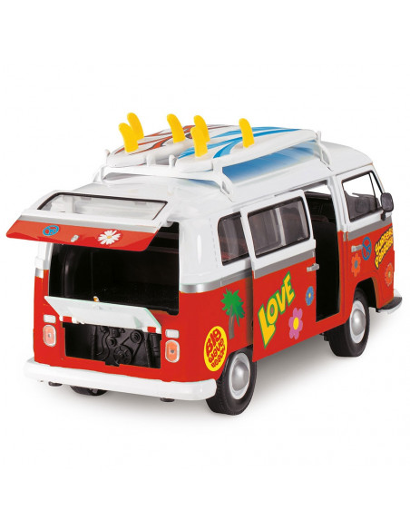Masina Dickie Toys Volkswagen Surfer Van cu accesorii,S203776001