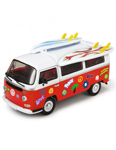 Masina Dickie Toys Volkswagen Surfer Van cu accesorii,S203776001
