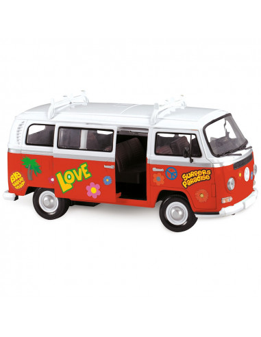 Masina Dickie Toys Volkswagen Surfer Van cu accesorii,S203776001