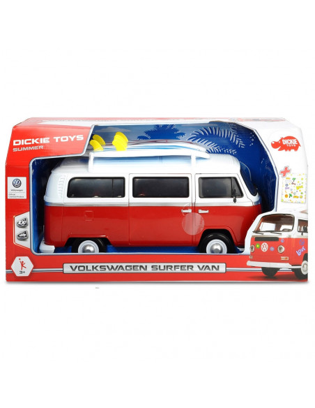 Masina Dickie Toys Volkswagen Surfer Van cu accesorii,S203776001