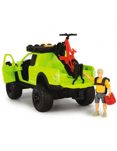 Masina Dickie Toys Playlife Bike Trail Set cu figurina si
