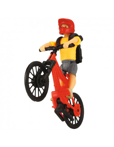 Masina Dickie Toys Playlife Bike Trail Set cu figurina si