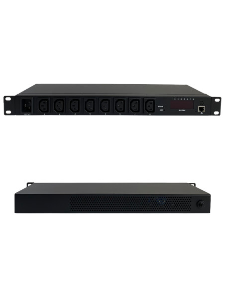 LIU-0816-WN,Priza de rack 19 inch, PDU Smart Management 1U, 8 posturi C13, Xcab "LIU-0816-WN"