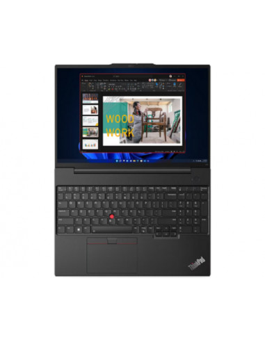 21JT003CRI,Laptop Lenovo ThinkPad E16 Gen 1, AMD Ryzen 5 7530U, 16inch, RAM 24GB, SSD 1TB, AMD Radeon Graphics, Negru