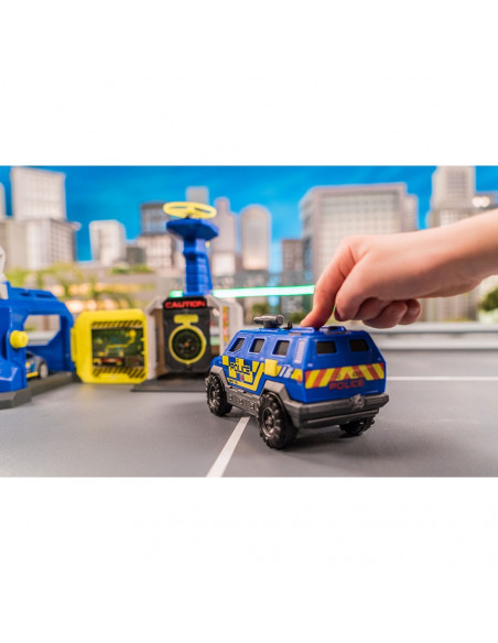 Pista de masini Dickie Toys SWAT Station cu 3 masini de politie