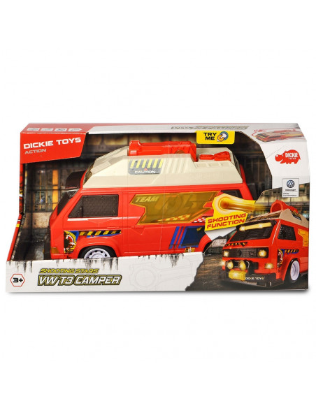 Masina Dickie Toys Volkswagen T3 Camper cu proiectile,S203756004