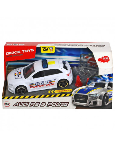 Masina de politie Dickie Toys Audi RS3 cu