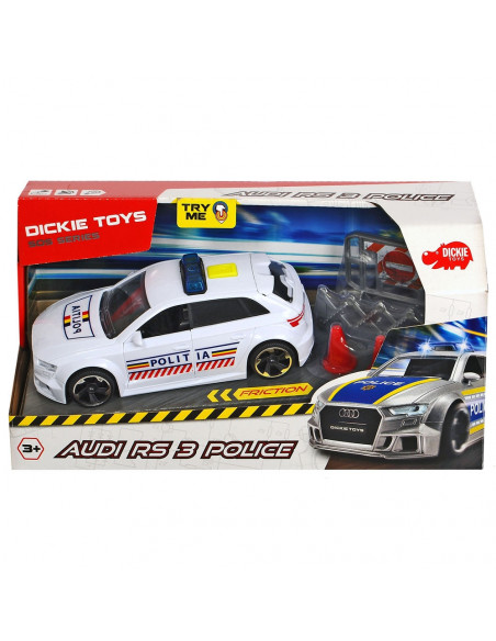 Masina de politie Dickie Toys Audi RS3 cu