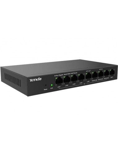G0-8G-POE,Router Tenda 9 porturi Gigabit Ethernet, din care 8 porturi PoE+ IEEE 802.3at/af, "G0-8G-POE"