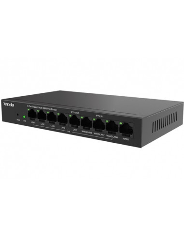 G0-8G-POE,Router Tenda 9 porturi Gigabit Ethernet, din care 8 porturi PoE+ IEEE 802.3at/af, "G0-8G-POE"