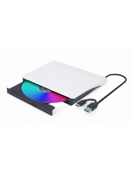 DVD-USB-03-BW,Unitate Optica Externa Gembird DVD-USB-03-BW, USB 3.1, Alb/Negru