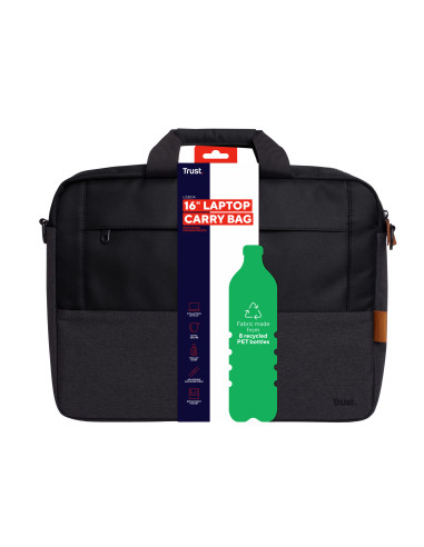 TRUST LISBOA 16" LAPTOP CARRY BAG - BLACK "25246"