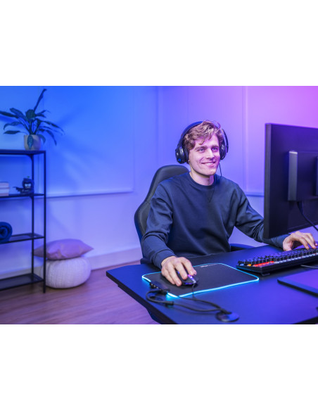 Mouse gaming optic Trust GXT 108 Rava, RGB LED, USB, Negru
