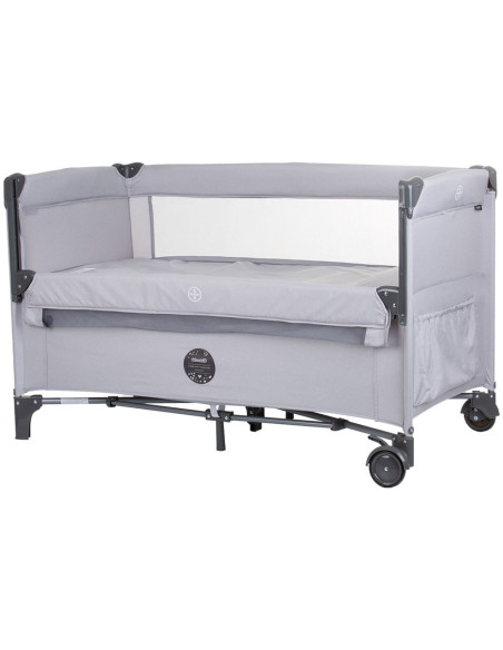 KOSIRE241AS,Patut pliabil Chipolino Relax ash grey linen cu laterala culisanta