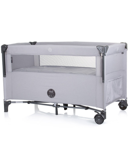 KOSIRE241AS,Patut pliabil Chipolino Relax ash grey linen cu laterala culisanta