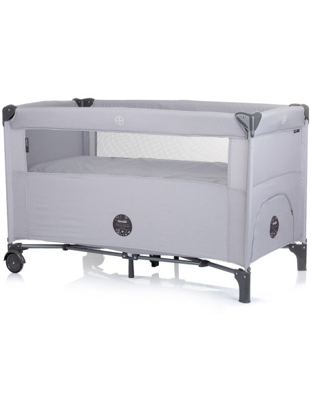KOSIRE241AS,Patut pliabil Chipolino Relax ash grey linen cu laterala culisanta