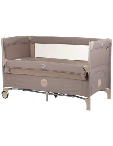 KOSIRE242MA,Patut pliabil Chipolino Relax macadamia linen cu laterala culisanta