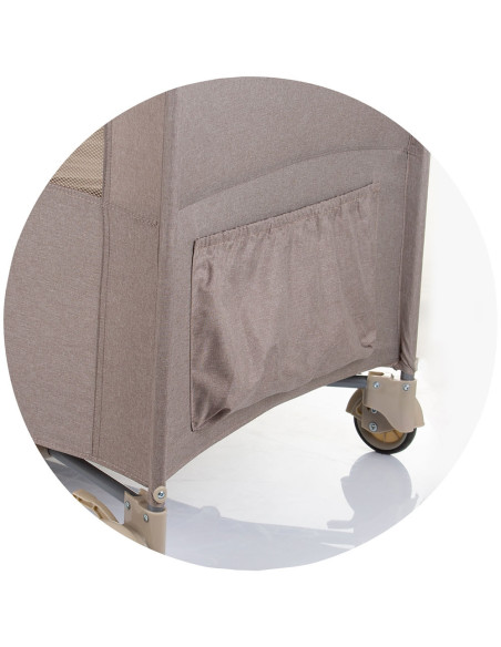 KOSIRE242MA,Patut pliabil Chipolino Relax macadamia linen cu laterala culisanta