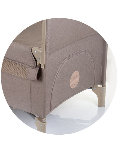 KOSIRE242MA,Patut pliabil Chipolino Relax macadamia linen cu laterala culisanta