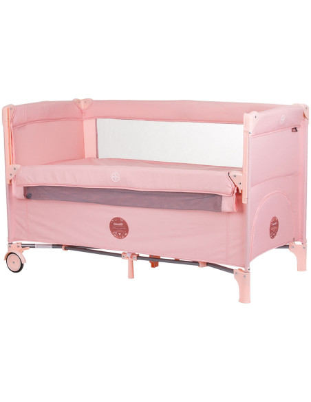 KOSIRE244FL,Patut pliabil Chipolino Relax flamingo linen cu laterala culisanta