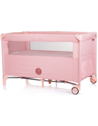 KOSIRE244FL,Patut pliabil Chipolino Relax flamingo linen cu laterala culisanta