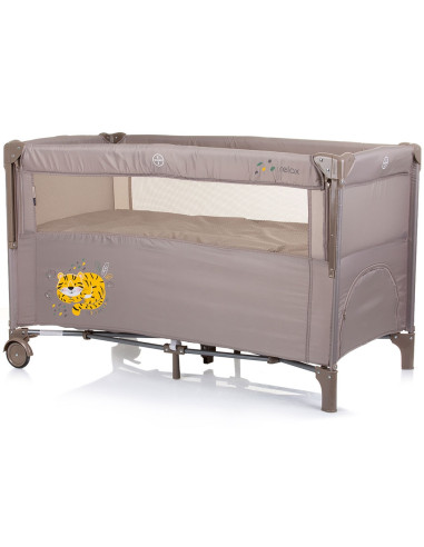 KOSIRE246MA,Patut pliabil Chipolino Relax macadamia tiger cu laterala culisanta