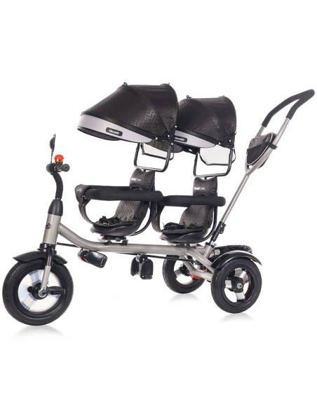 TRK2P0242OS,Tricicleta gemeni Chipolino 2Play obsidian silver