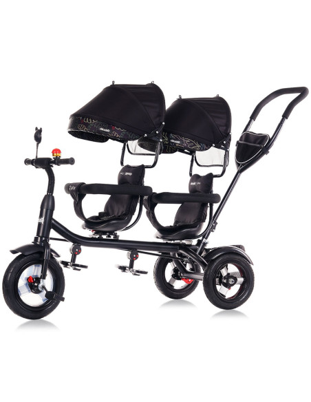 TRK2P0243OL,Tricicleta gemeni Chipolino 2Play obsidian leaves