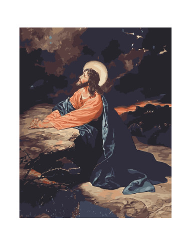 Picturi pe numere Religioase, 40x50 cm, Rugaciune Absoluta, PDP3653