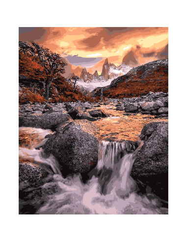 PDP3519_5040,Picturi pe numere Peisaje, 40x50 cm, Inatla Indepartare, PDP3519