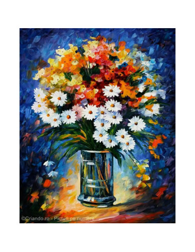 PDP535_5040,Pictura pe numere Flori 40x50 cm PDP535