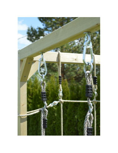 M24L_G,Casuta de gradina Lime Lodge cu tobogan, leagan, modul sport, Wendi Toys