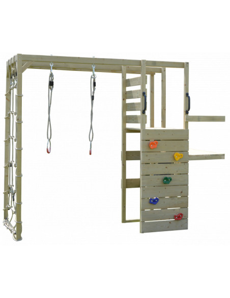 M24L_G,Casuta de gradina Lime Lodge cu tobogan, leagan, modul sport, Wendi Toys