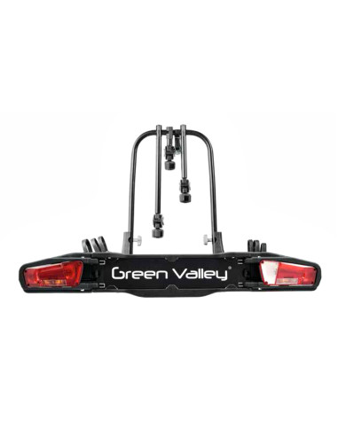 GV160514-3,Suport bicicleta Green Valley Discovery 160514-3 cu prindere pe carligul de remorcare, 3 biciclete, Negru