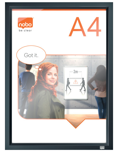 NB1915579,Rama click aluminiu a4 grafit impression pro nobo