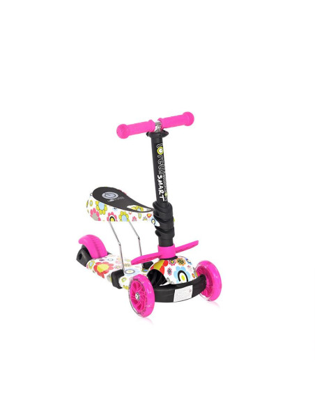 10390020016,Trotineta pentru copii Smart, Pink Flowers