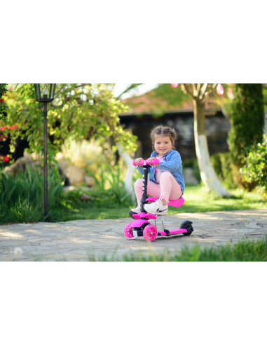 10390020016,Trotineta pentru copii Smart, Pink Flowers
