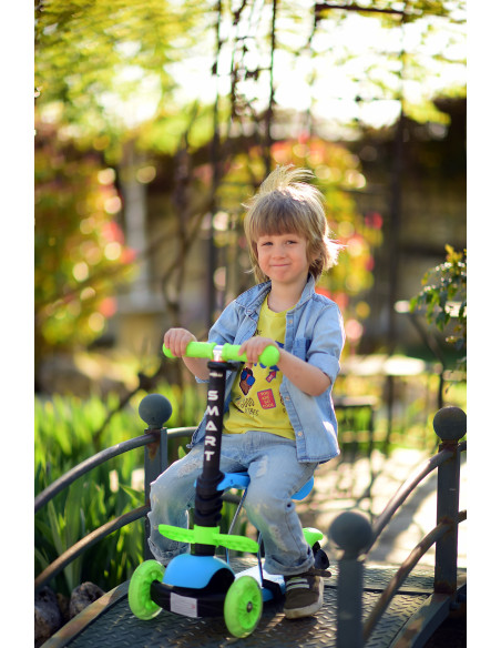 10390020016,Trotineta pentru copii Smart, Pink Flowers