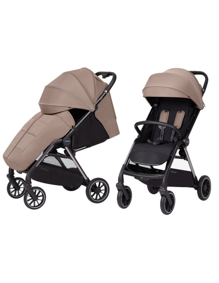 CRL-5517-BEIGE,Carucior sport (max. 22 Kg) cu roti de cauciuc, pliere automata, protectie UV 50, Carrello DELTA Wheat Beige