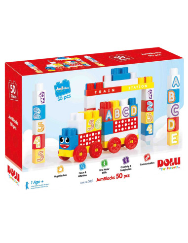D5031,Cuburi de construit din plastic - 50 piese