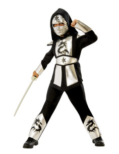 641142,Costum de carnaval - Ninja (Argintiu)