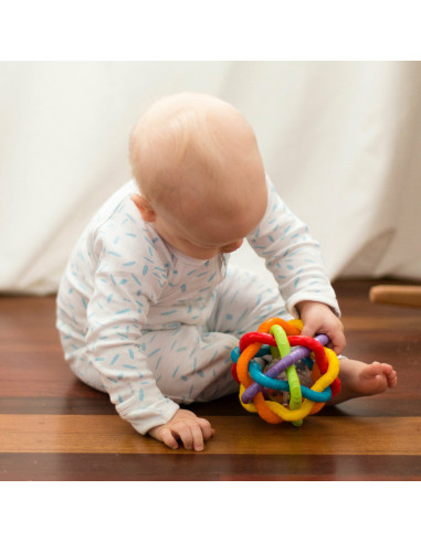 BN-184557,Minge cu activitati, Playgro, Pentru bebelusi, Cu zornaitoare, Dimensiune mare, Bendy Ball