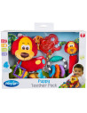 BN-0183171,Set 4 jucarii dentitie si pentru carucior, Playgro, Stimuleaza dezvoltarea tactila si vizuala, Calmeaza gingiile dure